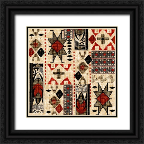 Southwest Textile I Black Ornate Wood Framed Art Print with Double Matting by Biscardi, Nicholas