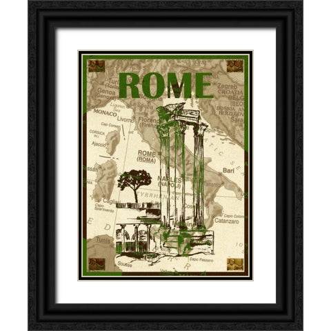 City Stops IV Black Ornate Wood Framed Art Print with Double Matting by Biscardi, Nicholas