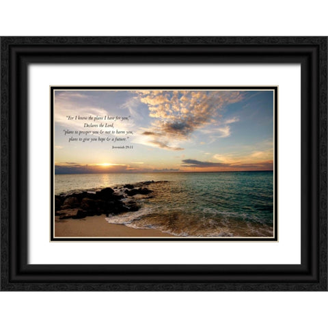 Plans I have for You Black Ornate Wood Framed Art Print with Double Matting by Bryant, Susan