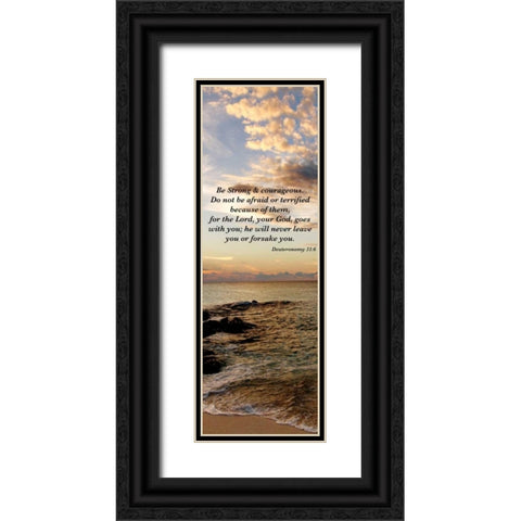 Strong and Courageous Black Ornate Wood Framed Art Print with Double Matting by Bryant, Susan