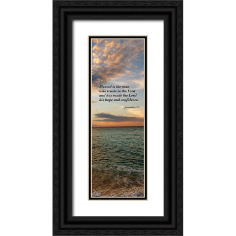 Blessed is the Man Black Ornate Wood Framed Art Print with Double Matting by Bryant, Susan