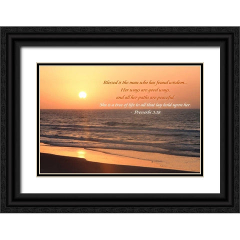 Sunrise I Black Ornate Wood Framed Art Print with Double Matting by Mansfield, Kathy