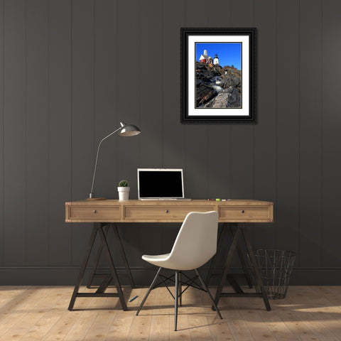 Pemaquid Point I Black Ornate Wood Framed Art Print with Double Matting by Veilleux, Jason