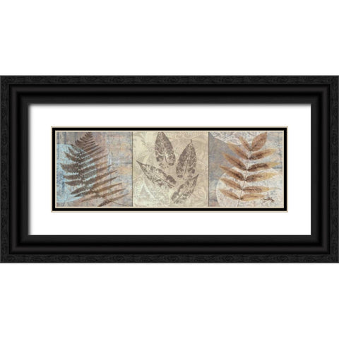 Leaves and Rosettes II Black Ornate Wood Framed Art Print with Double Matting by Medley, Elizabeth