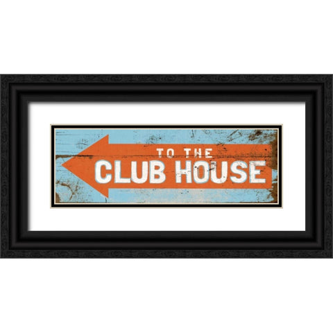 To the Club House Black Ornate Wood Framed Art Print with Double Matting by Medley, Elizabeth