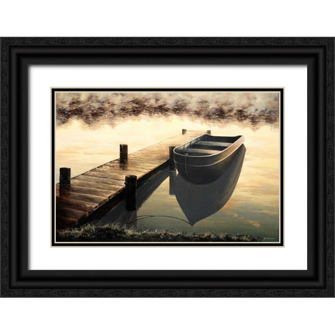 Quiet Morning Black Ornate Wood Framed Art Print with Double Matting by Nawrocke, Bruce