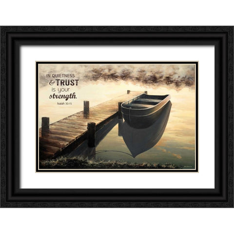 Trust (Quiet Morning) Black Ornate Wood Framed Art Print with Double Matting by Nawrocke, Bruce