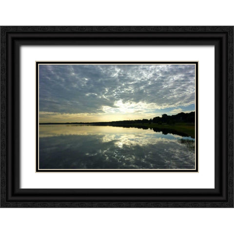 Reflections of the Sky Black Ornate Wood Framed Art Print with Double Matting by Peck, Gail