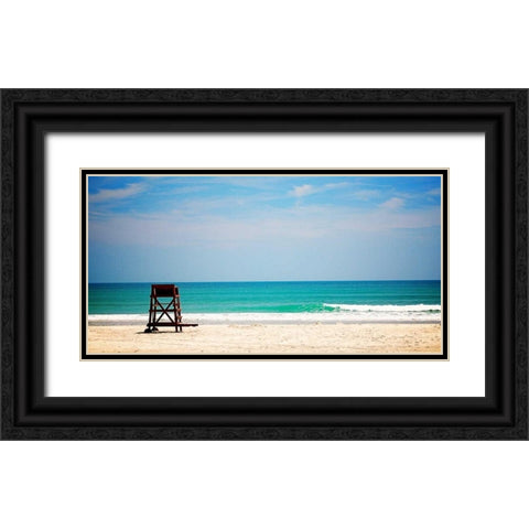 Off Duty Black Ornate Wood Framed Art Print with Double Matting by Peck, Gail