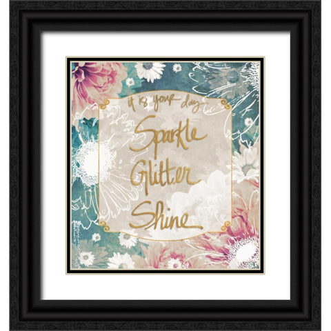 Ethereal Flowers on your Day Black Ornate Wood Framed Art Print with Double Matting by Peck, Gail
