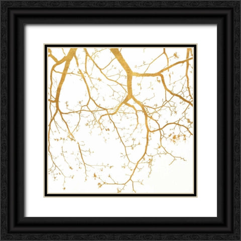 Branch Silhouette II Black Ornate Wood Framed Art Print with Double Matting by Peck, Gail