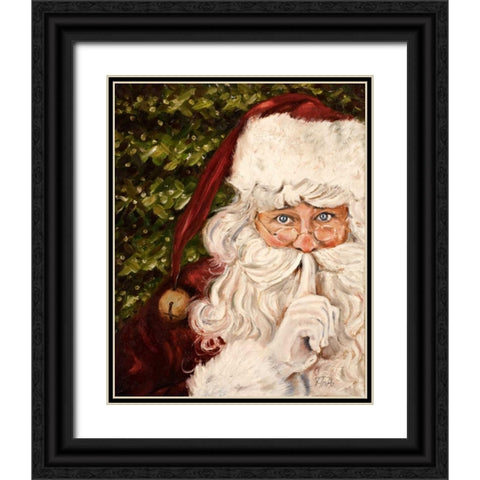 Secret Santa Black Ornate Wood Framed Art Print with Double Matting by Pinto, Patricia