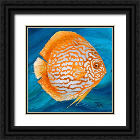 Vibrant Sea Life II Black Ornate Wood Framed Art Print with Double Matting by Pinto, Patricia