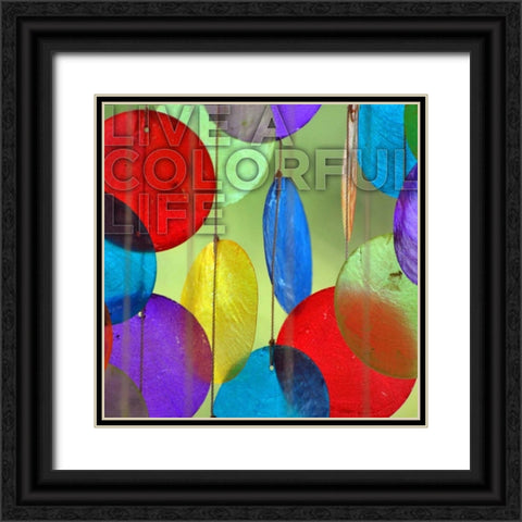 Colorful Life Black Ornate Wood Framed Art Print with Double Matting by Peck, Gail