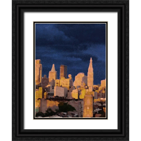 The City II Black Ornate Wood Framed Art Print with Double Matting by Biscardi, Nicholas