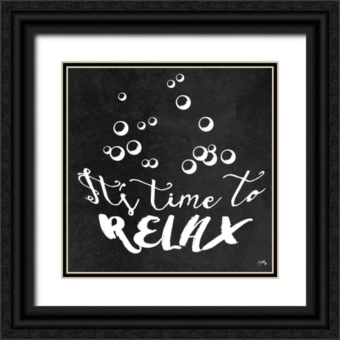 Its Time to Relax Black Ornate Wood Framed Art Print with Double Matting by Medley, Elizabeth