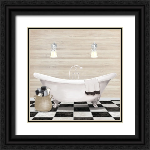 Bathroom I Black Ornate Wood Framed Art Print with Double Matting by Medley, Elizabeth