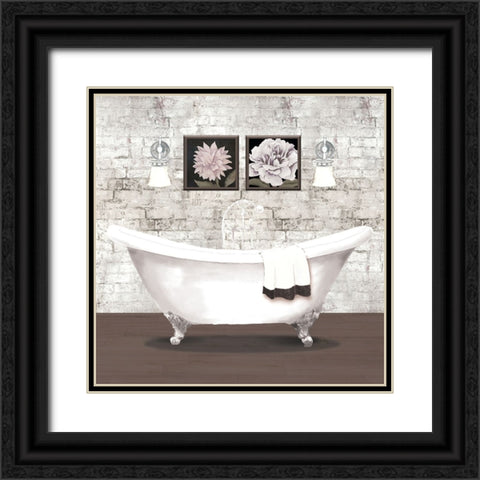 Brick Bath I Black Ornate Wood Framed Art Print with Double Matting by Medley, Elizabeth