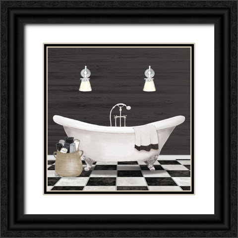 Modern Bathroom I Black Ornate Wood Framed Art Print with Double Matting by Medley, Elizabeth