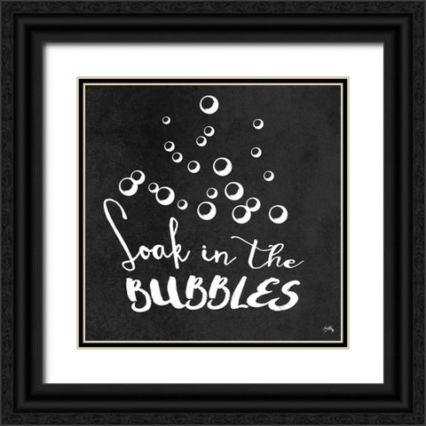 Soak in the Bubbles Black Ornate Wood Framed Art Print with Double Matting by Medley, Elizabeth