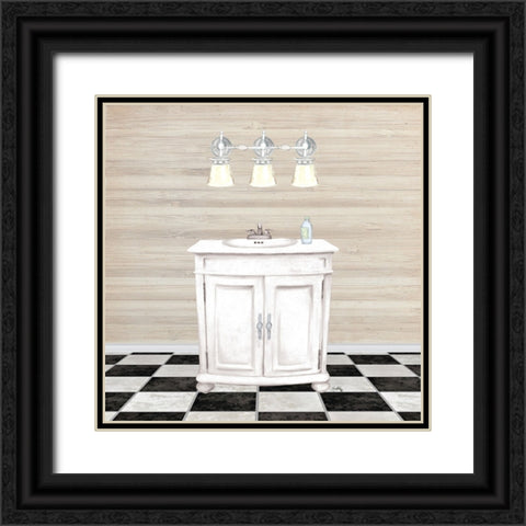 Bathroom II Black Ornate Wood Framed Art Print with Double Matting by Medley, Elizabeth