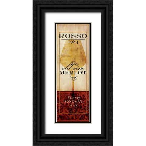 Vino II Black Ornate Wood Framed Art Print with Double Matting by Medley, Elizabeth