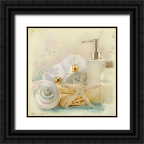 Silver Bath II Black Ornate Wood Framed Art Print with Double Matting by Pinto, Patricia