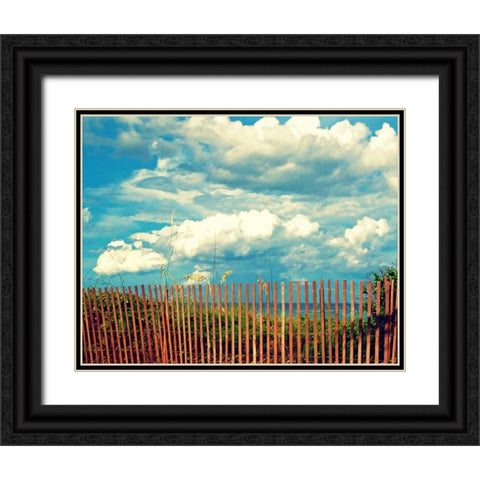 Delray Beach Black Ornate Wood Framed Art Print with Double Matting by Saghini, Lisa Hill