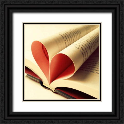 Open Book Black Ornate Wood Framed Art Print with Double Matting by Saghini, Lisa Hill