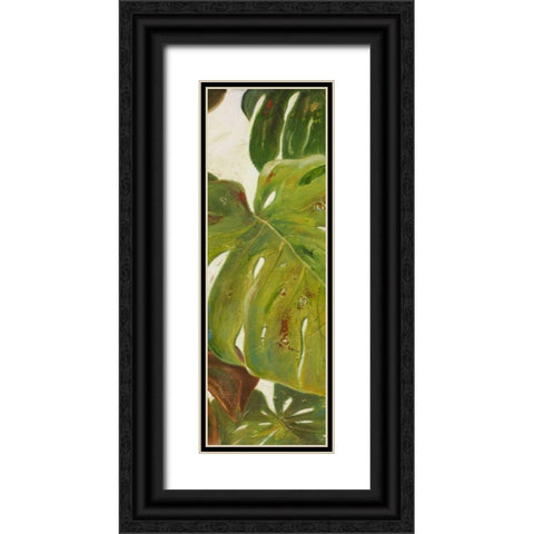 Green Touch Panel II Black Ornate Wood Framed Art Print with Double Matting by Pinto, Patricia