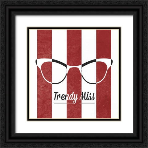 Hip Glasses I Black Ornate Wood Framed Art Print with Double Matting by Studio, Sd Graphics