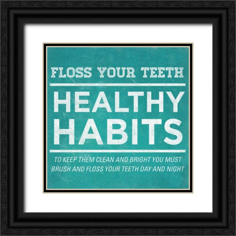 Healthy Habits II Black Ornate Wood Framed Art Print with Double Matting by SD Graphics Studio