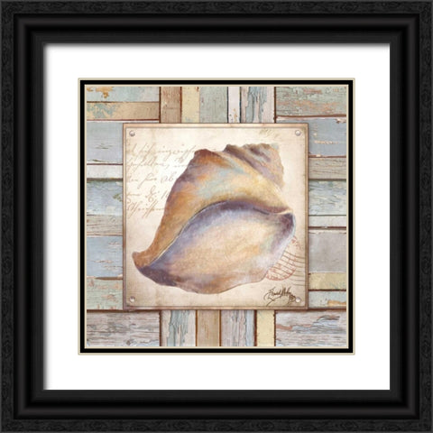 Beach Shell II Black Ornate Wood Framed Art Print with Double Matting by Medley, Elizabeth