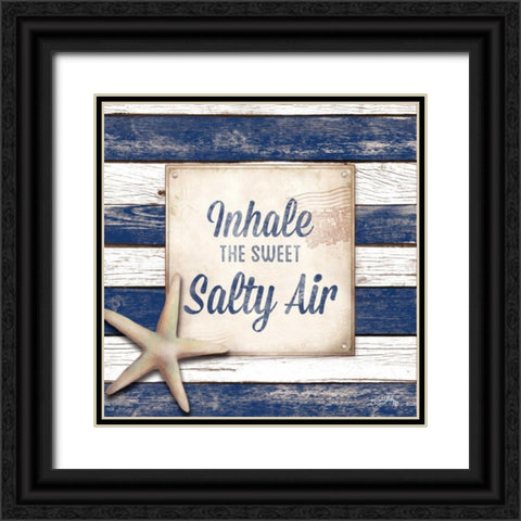 Salty Air Border Black Ornate Wood Framed Art Print with Double Matting by Medley, Elizabeth