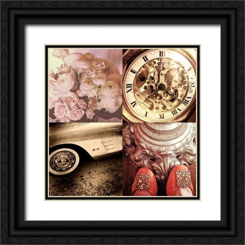 Vintage Style I Black Ornate Wood Framed Art Print with Double Matting by Acosta, Juliana