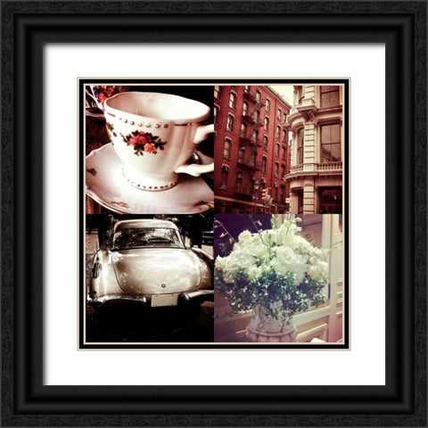 Vintage Style II Black Ornate Wood Framed Art Print with Double Matting by Acosta, Juliana