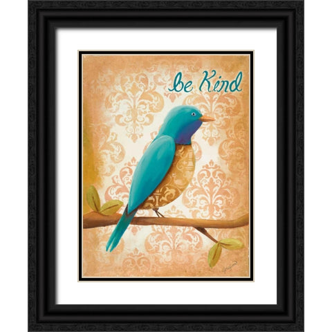 Be Kind Black Ornate Wood Framed Art Print with Double Matting by Josefina