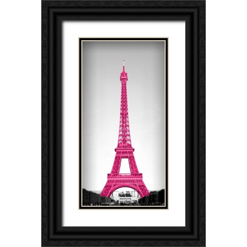 Pretty in Paris Black Ornate Wood Framed Art Print with Double Matting by Navas, Emily