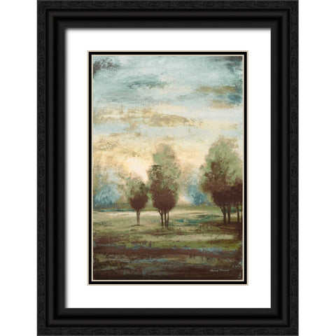Return to the Blue Open Glow II Black Ornate Wood Framed Art Print with Double Matting by Marcon, Michael