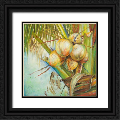 Patricias Coconuts II Black Ornate Wood Framed Art Print with Double Matting by Pinto, Patricia