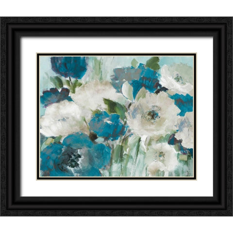 Indigo Power I Black Ornate Wood Framed Art Print with Double Matting by Loreth, Lanie