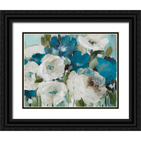 Indigo Power II Black Ornate Wood Framed Art Print with Double Matting by Loreth, Lanie