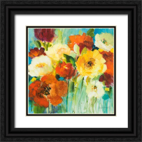 Flower Power II Black Ornate Wood Framed Art Print with Double Matting by Loreth, Lanie