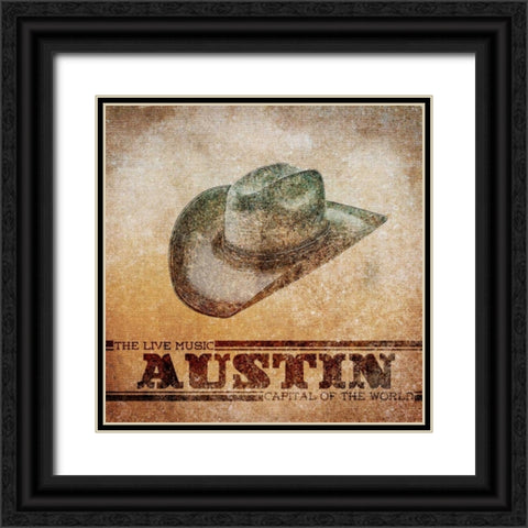 Austin Black Ornate Wood Framed Art Print with Double Matting by SD Graphics Studio