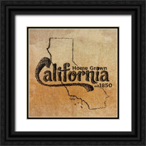 California Black Ornate Wood Framed Art Print with Double Matting by SD Graphics Studio