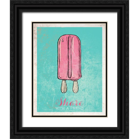 Share with a Friend Black Ornate Wood Framed Art Print with Double Matting by SD Graphics Studio