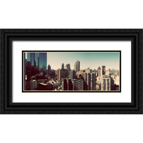 NY Panorama Black Ornate Wood Framed Art Print with Double Matting by Bryant, Susan