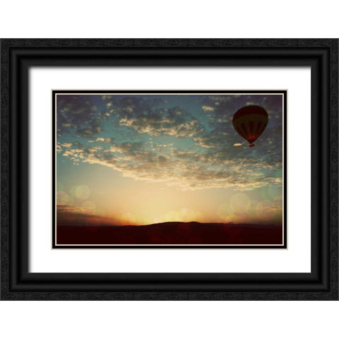 Mara Balloon Black Ornate Wood Framed Art Print with Double Matting by Bryant, Susan