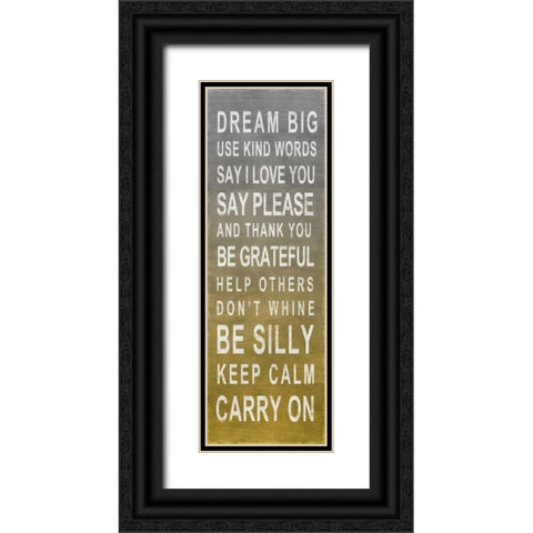 Dream Big Black Ornate Wood Framed Art Print with Double Matting by SD Graphics Studio