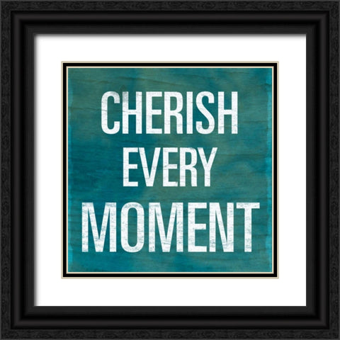 Cherish Black Ornate Wood Framed Art Print with Double Matting by SD Graphics Studio